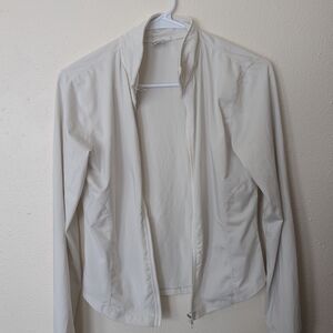 Lightweight Women's White Zip-Front Jacket